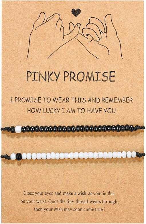 UNGENT THEM Pinky Promise Matching Bracelet for Couples Soulmate Man Distance Relationship Gifts ... | Amazon (US)