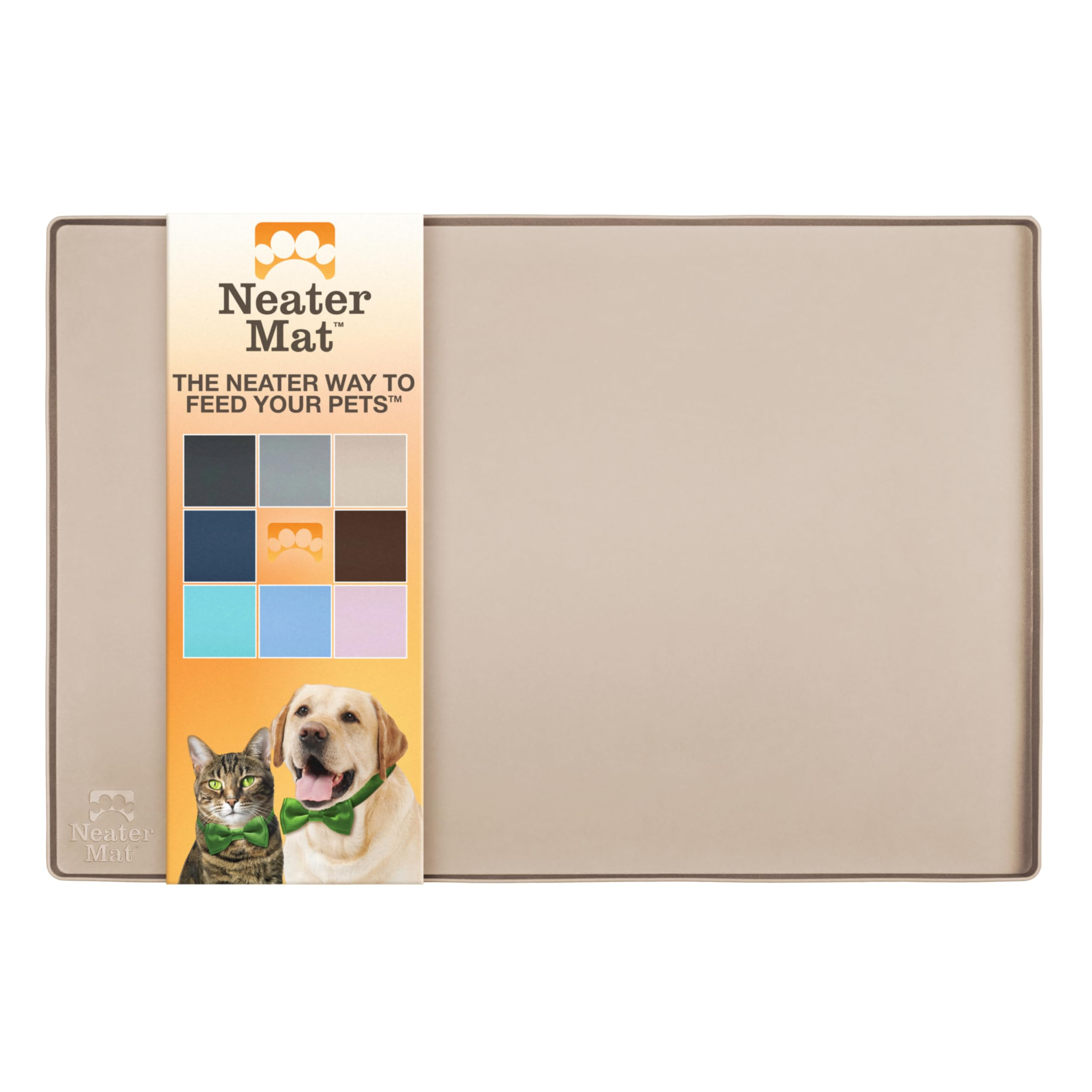Neater Pet Brands Neater Mat Pet Mats for Food and Water, Cat & Dog Bowl Mat Waterproof Silicone,... | Amazon (US)