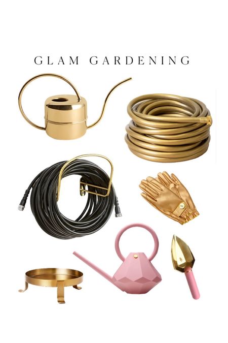 Chic gardening accessories, gold hose, gold garden hose holder, hold gloves, pink Watering can, gold planter stand target hearth and hand garden tools, garden gear 

#LTKhome #LTKsalealert #LTKunder50