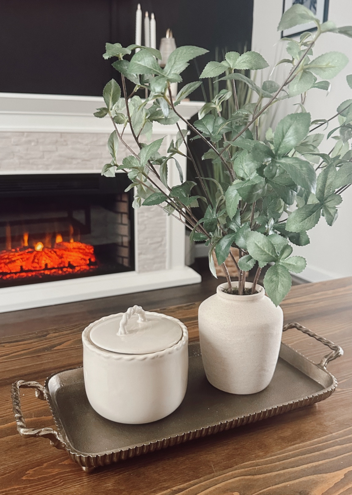 Target’s spring collection is here, and I couldn’t wait to refresh my coffee table! I styled it with this gold tray, a chic faux plant, and a stunning 3-wick candle. It’s simple, classic, and perfectly neutral for any space!

#LTKHome #LTKFindsUnder100 #LTKFindsUnder50