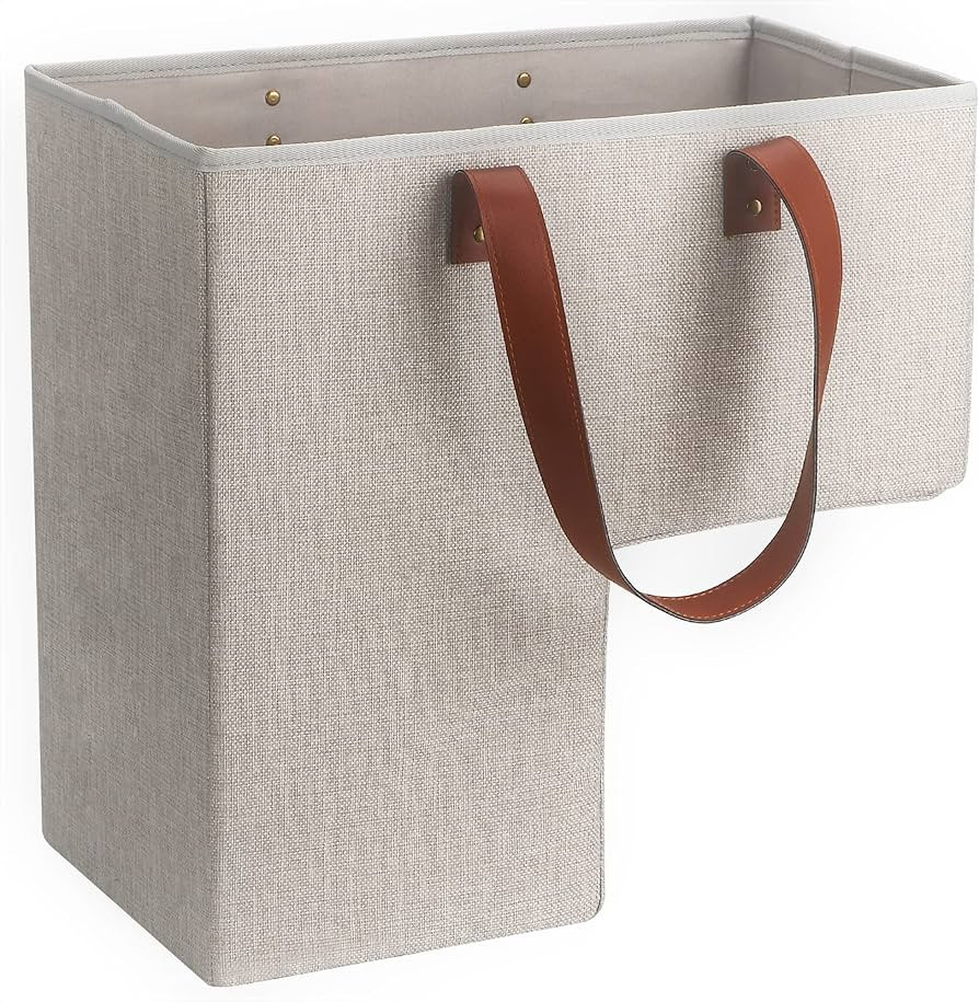 SAM AND MABEL Stair Baskets for Carpeted and Wooden Stairs - Staircase Basket with Handles, Colla... | Amazon (US)