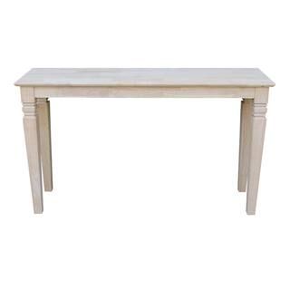 Java 52 in. Unfinished Standard Rectangle Wood Console Table | The Home Depot