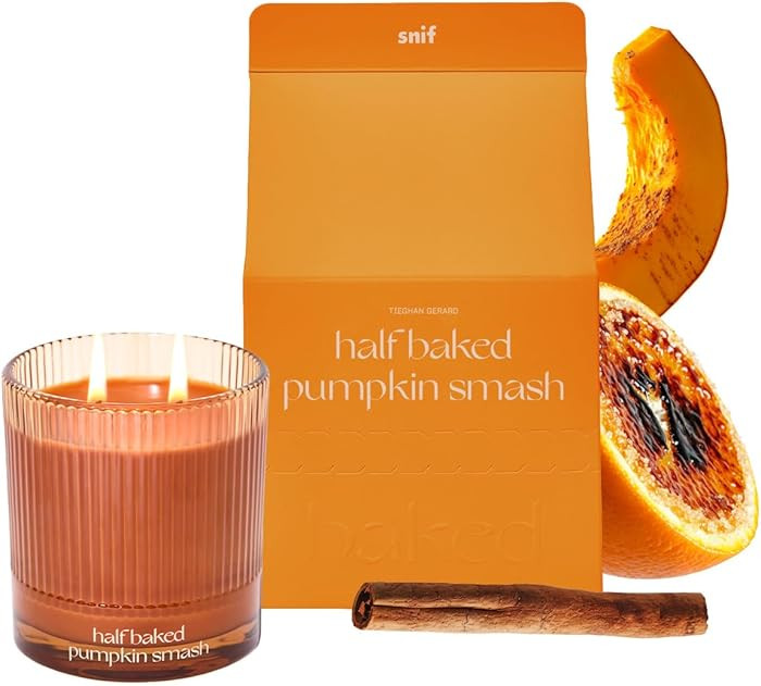 Half Baked Pumpkin Smash Scented Candle by Snif, Festive Fall Candle, 50+ Hours, 100% Cotton Fibe... | Amazon (US)