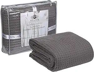 HILLFAIR 100% Combed Cotton Blanket–102x108 Inch California King Size Bed Blankets– Warm Soft... | Amazon (US)