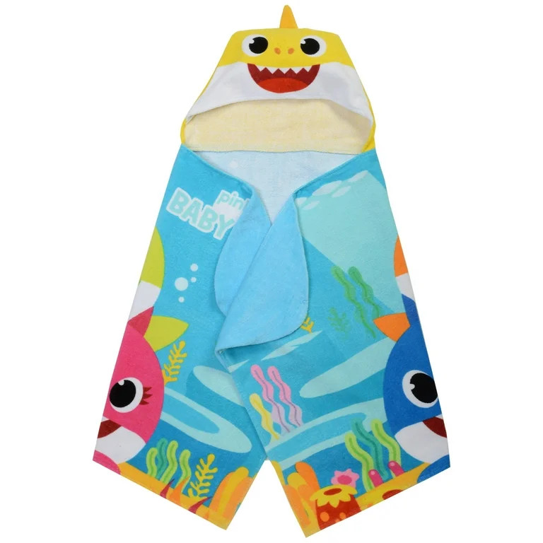 Baby Shark Kids Hooded Towel, Cotton | Walmart (US)