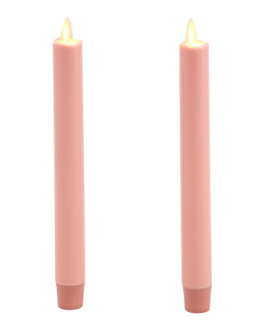 Set Of 2 1x9 Led Real Wax Taper Candles | TJ Maxx