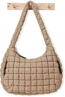 Womens' Lightweight Quilted Carryall GYM Tote Bag Puffer Crossbody Bag Soft Puffy Boho Handbags B... | Amazon (US)