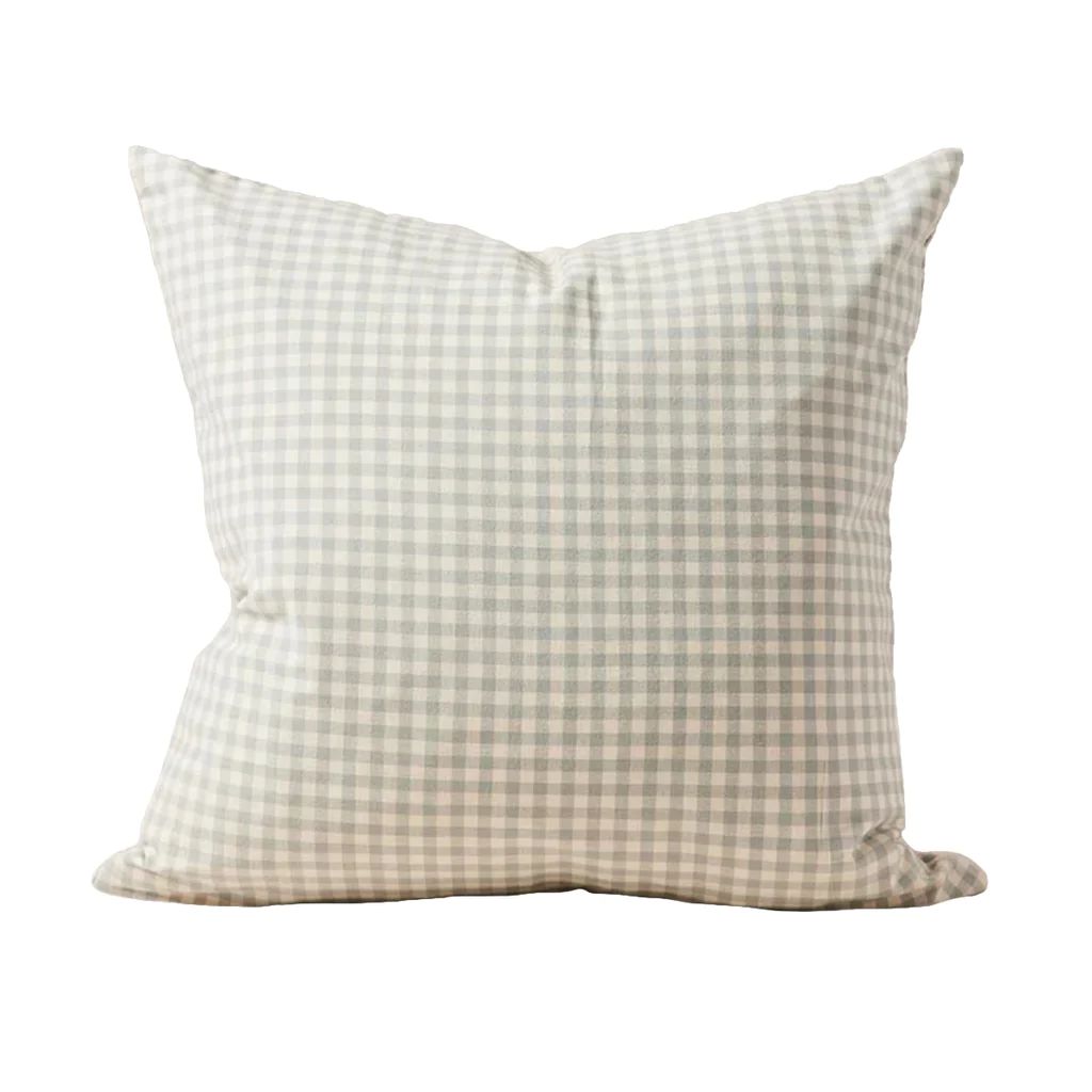 Petite Gingham Pillow - Blue | Monika Hibbs Home