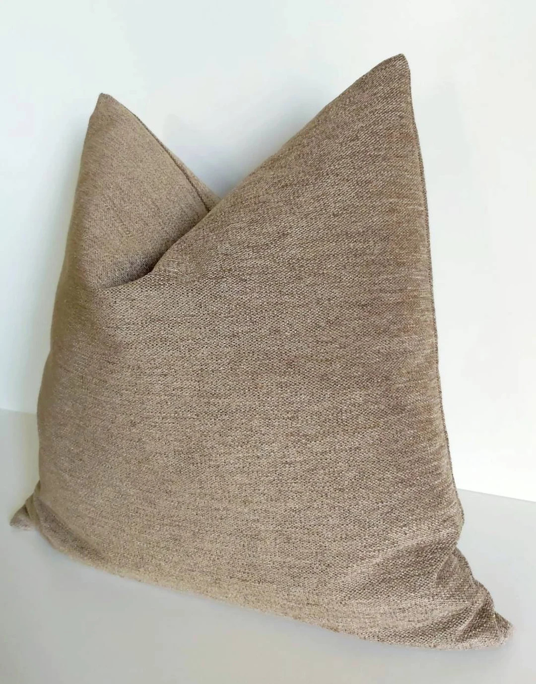 Dark Beige Pillow Cover Modern Boho Pillow Taupe Euro Sham - Etsy | Etsy (US)