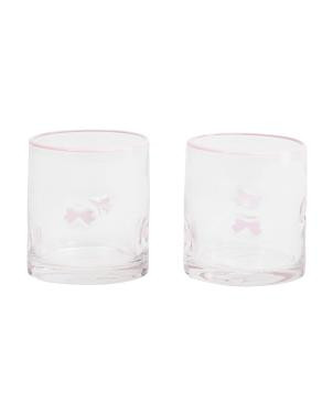 Set Of 2 Bow Double Old-fashioned Glasses | TJ Maxx
