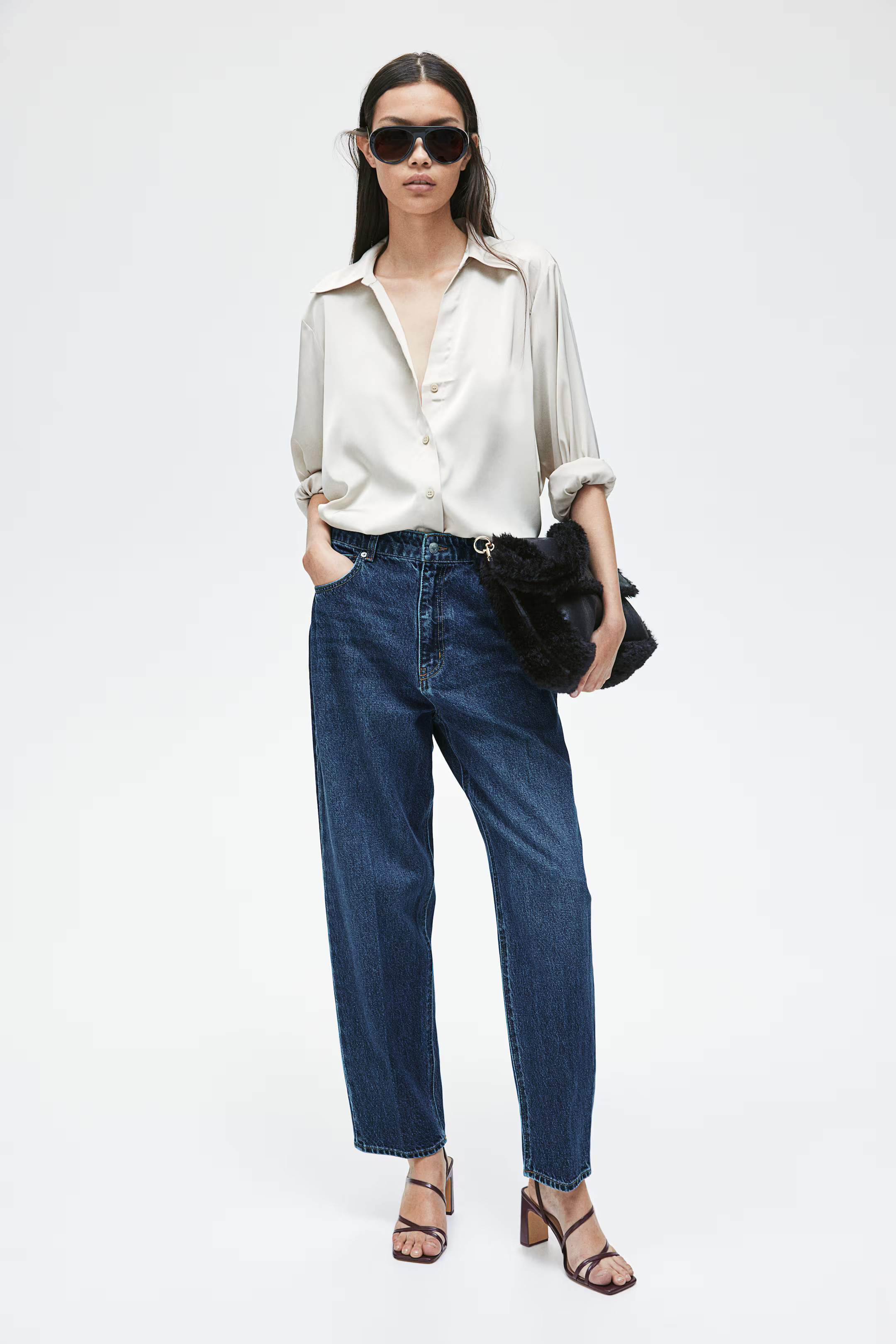 Creased Tapered Jeans | H&M (US + CA)