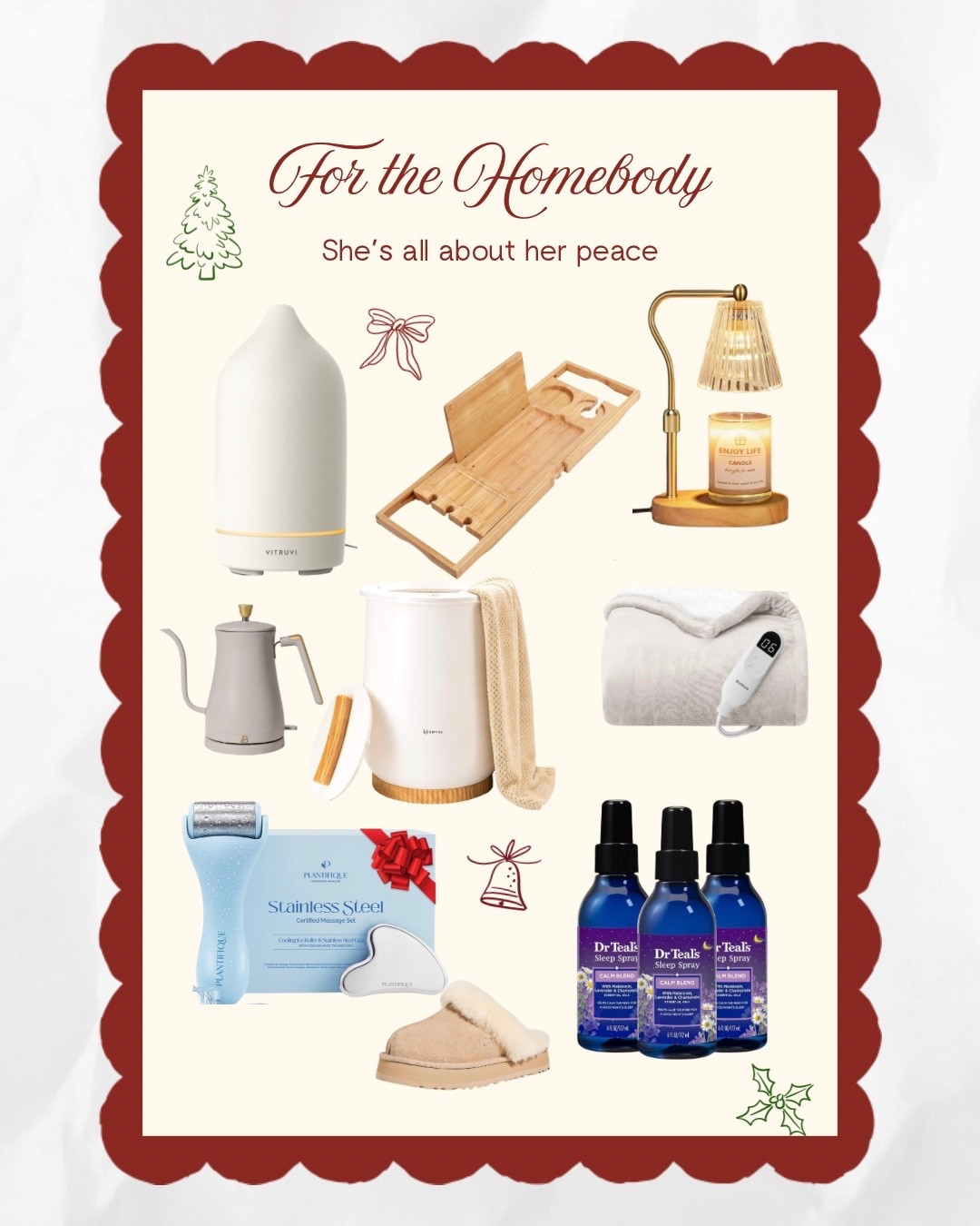 Gifts for the girl who’s always home, always cozy, always protecting her peace 🤍
These are tried-and-true cozy essentials that are perfect for holiday gifting or treating yourself.

Find everything linked below!

#LTKHoliday #LTKHome #LTKGiftGuide