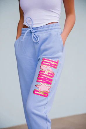 COWGIRL LIGHT BLUE JOGGERS | Judith March