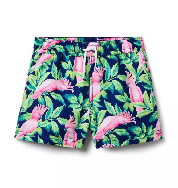 Recycled Tropical Bird Swim Trunk | Janie and Jack