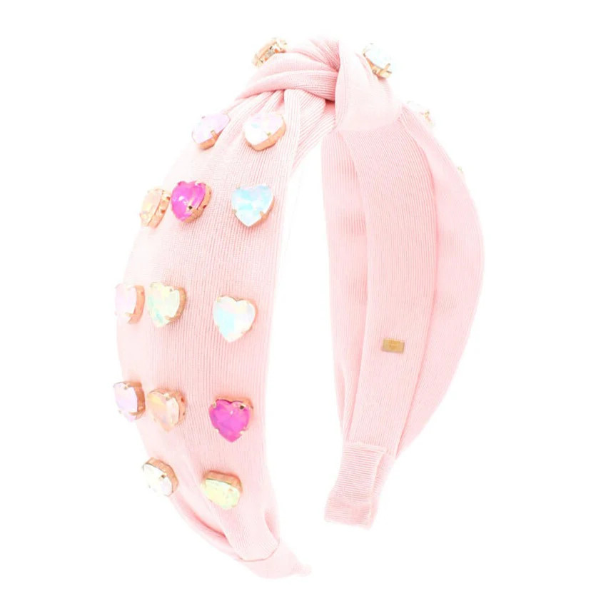 Bari Lynn Heart Jewel Headband - Pink | JoJo Mommy