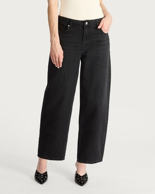 F&F Barrel Leg Jeans in Black | Tesco F&F