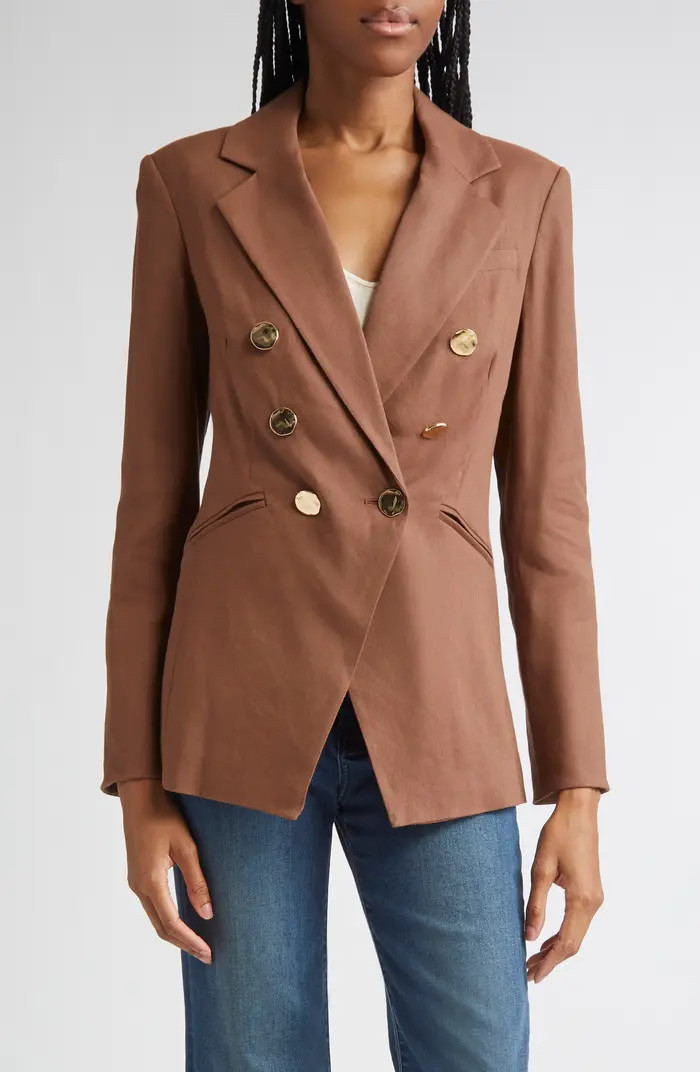 Elle Linen Blend Dickey Jacket | Nordstrom