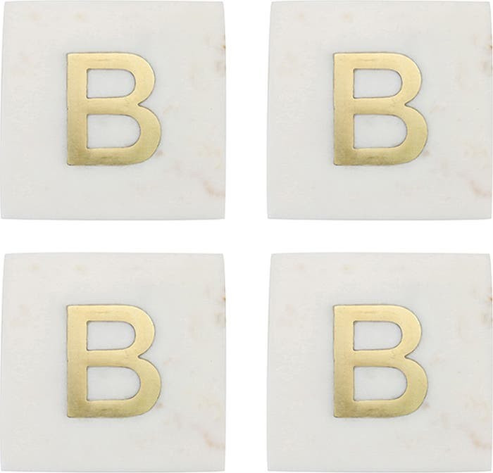 Set of 4 Monogram Marble Coasters | Nordstrom | Nordstrom
