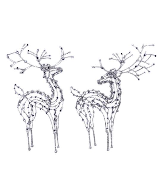 Glitter Wire Reindeer Figurine - Set of Two | Zulily