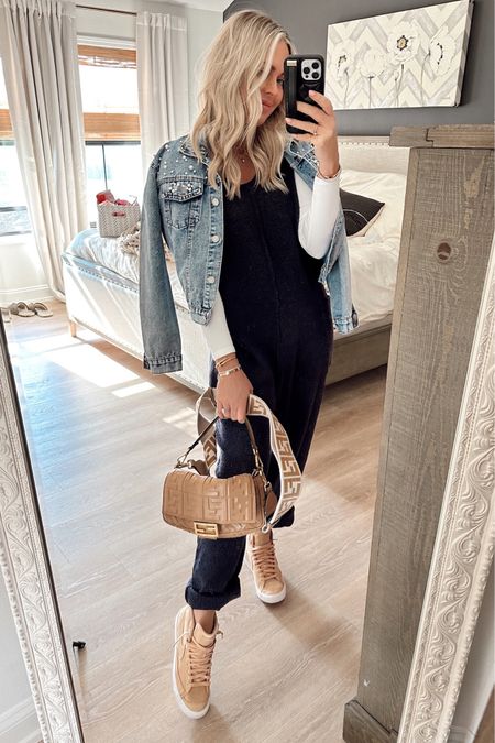 Another great FP look for less! ON SALE for $36! My denim jacket also on sale, $20. So good and the material is AMAZING! 11/10! Lots of colors- I’m in smalls.

Amazon fashion. Casual outfit. Jumpsuit. Spring outfit. Travel outfit. 

#LTKstyletip #LTKsalealert #LTKfindsunder50