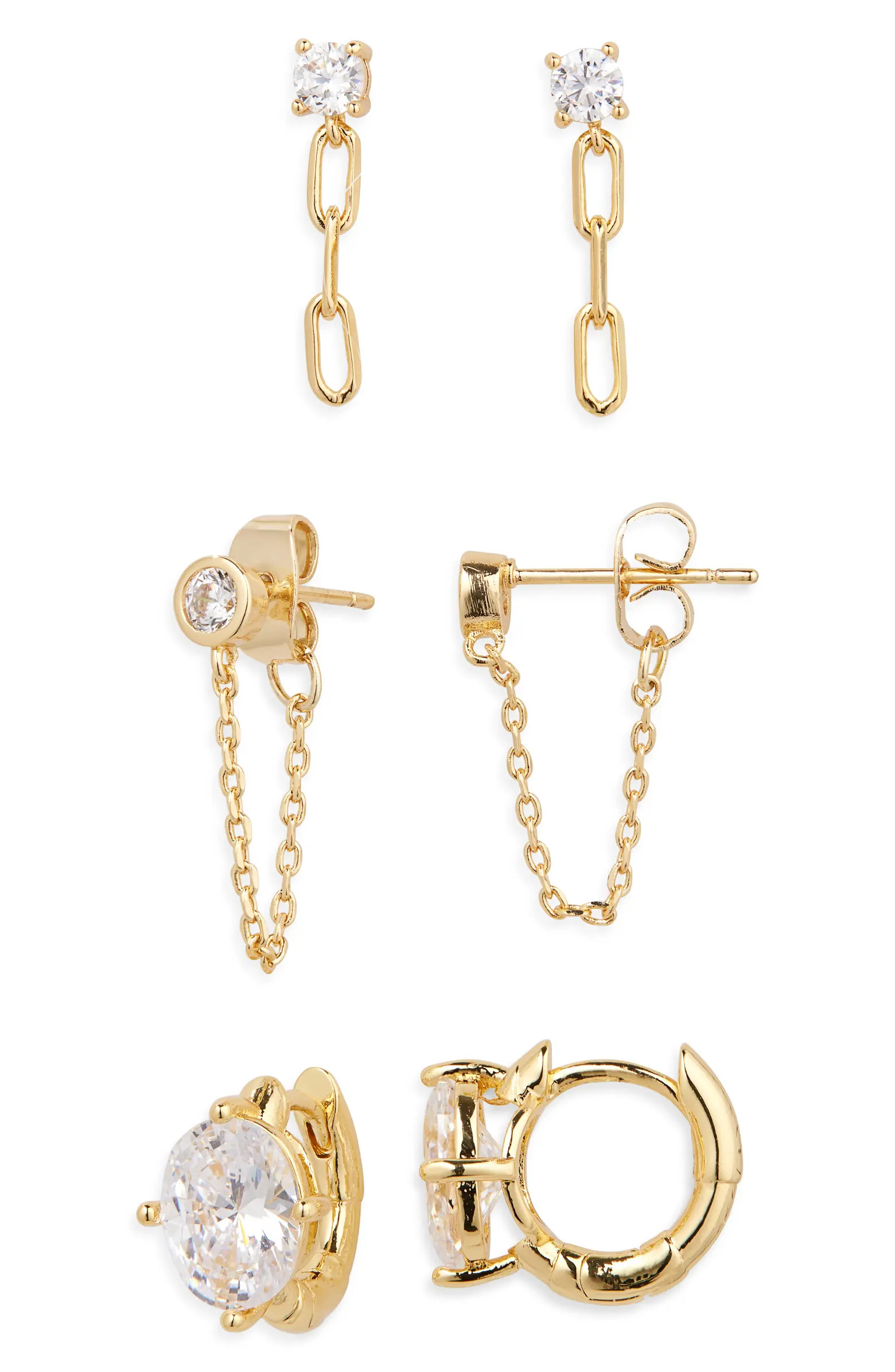 Nordstrom Set of 3 Demi Fine Earrings | Nordstrom | Nordstrom