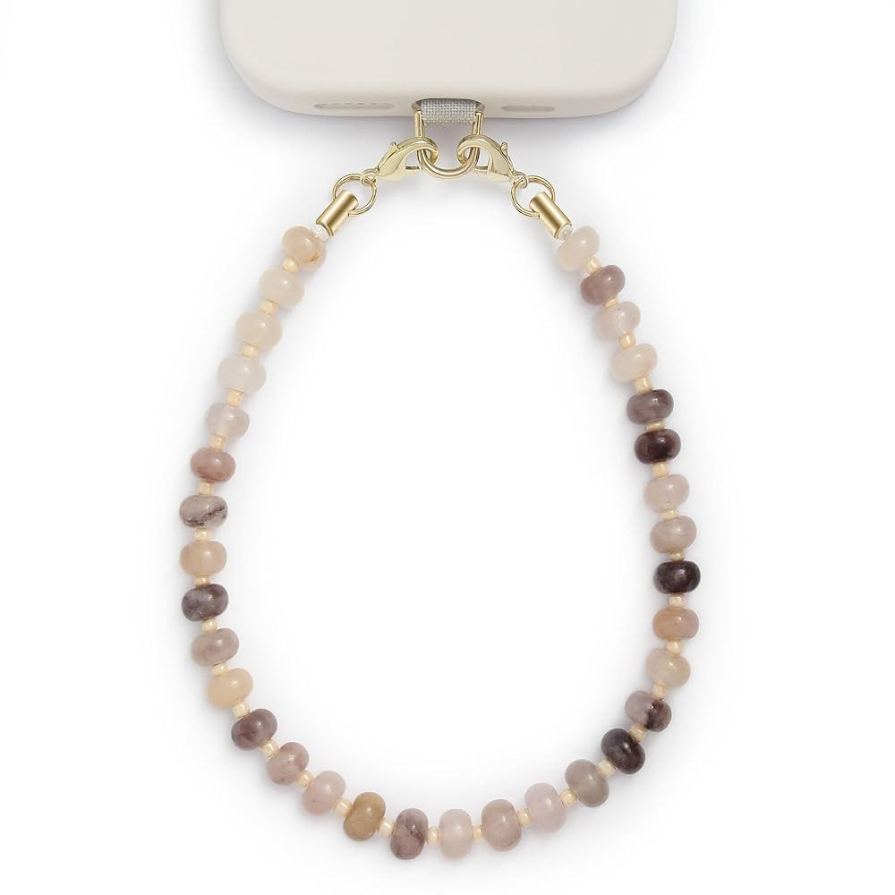 Natural Stone Phone Charm, Beaded Healing Phone Wrist Strap, Handmade Cellphone Chain Lanyard wit... | Amazon (US)
