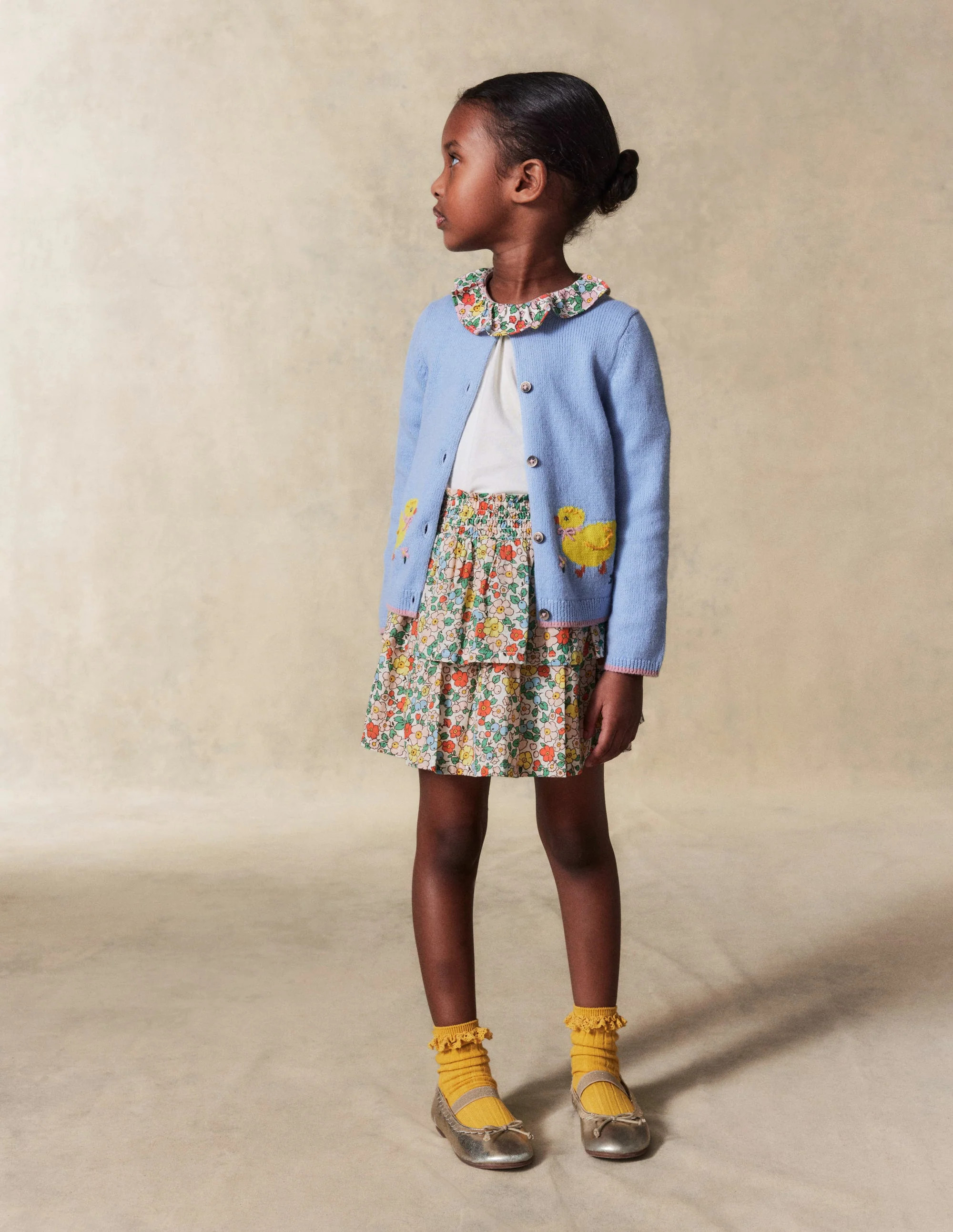 Evelyn Fun Logo Cardigan-Vintage Blue Chicks | Boden (US)