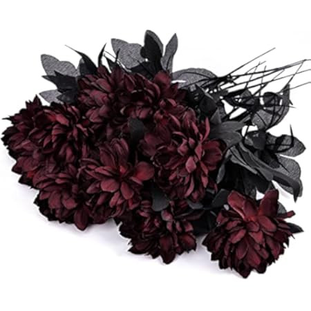 Artflower 10 Pack Artificial Silk Dahlia Bouquet Fake Flower Floral Arrangements Wedding Bridal Bouq | Amazon (US)