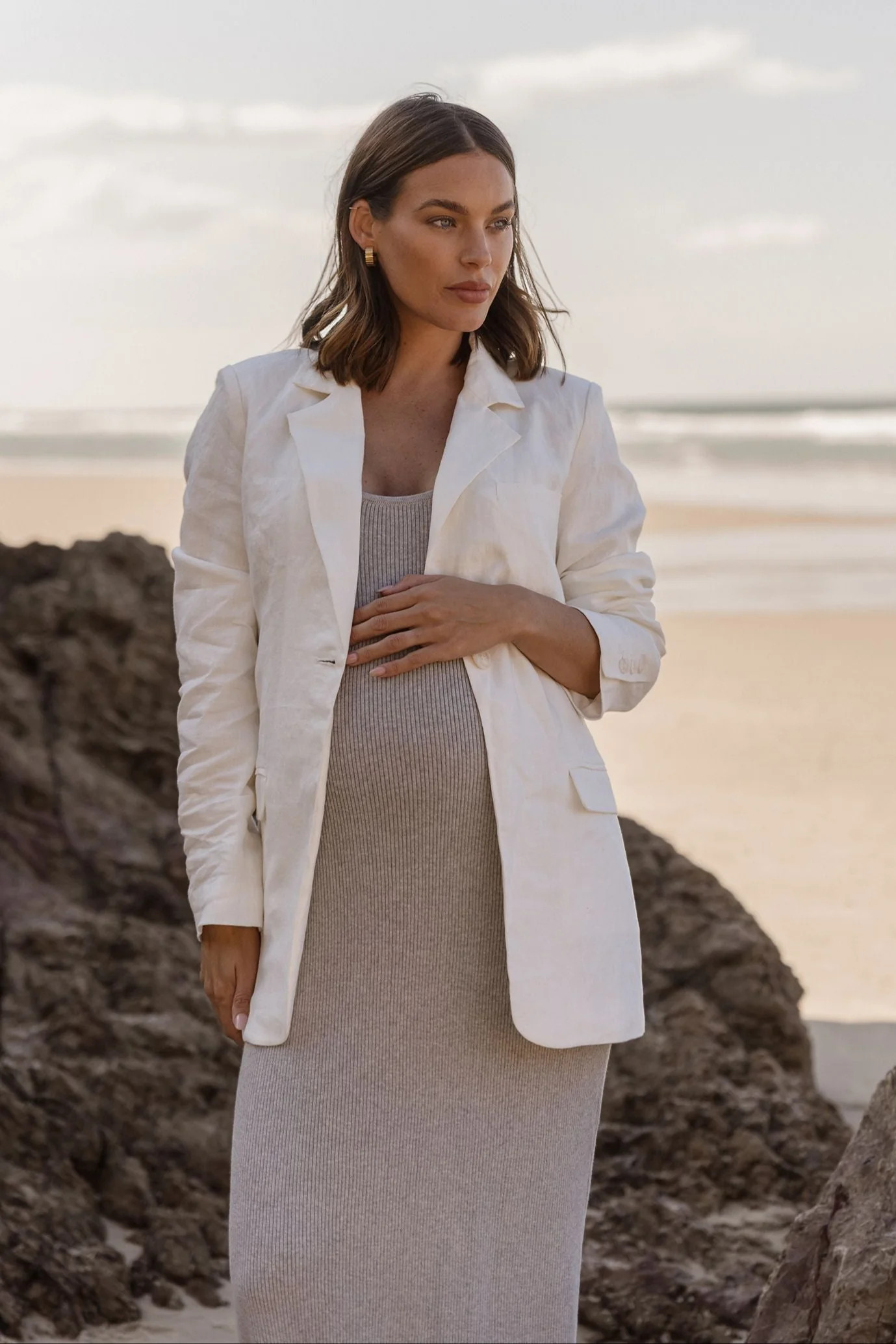 Resort Dress (Grey Marle) - FINAL SALE | Legoe Heritage Maternity APAC