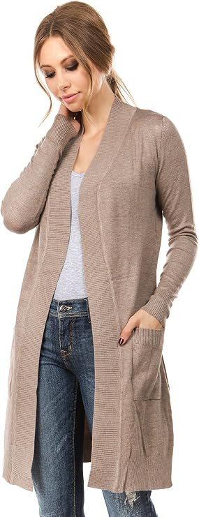 Cielo Women's Long Sleeve Sweater Duster Cardigan | Amazon (US)