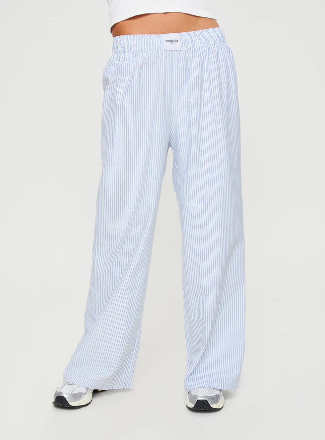 Beach House Pants Blue Stripe | Princess Polly US