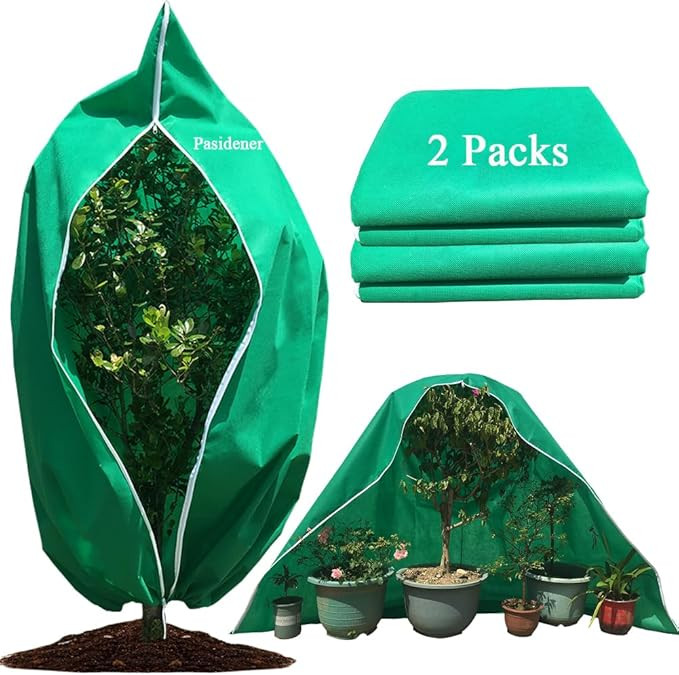 Pasidener Plant Covers Freeze Protection 2 Packs 75" X55" 2.2oz Tree Covers Frost Plant Covers Fr... | Amazon (US)