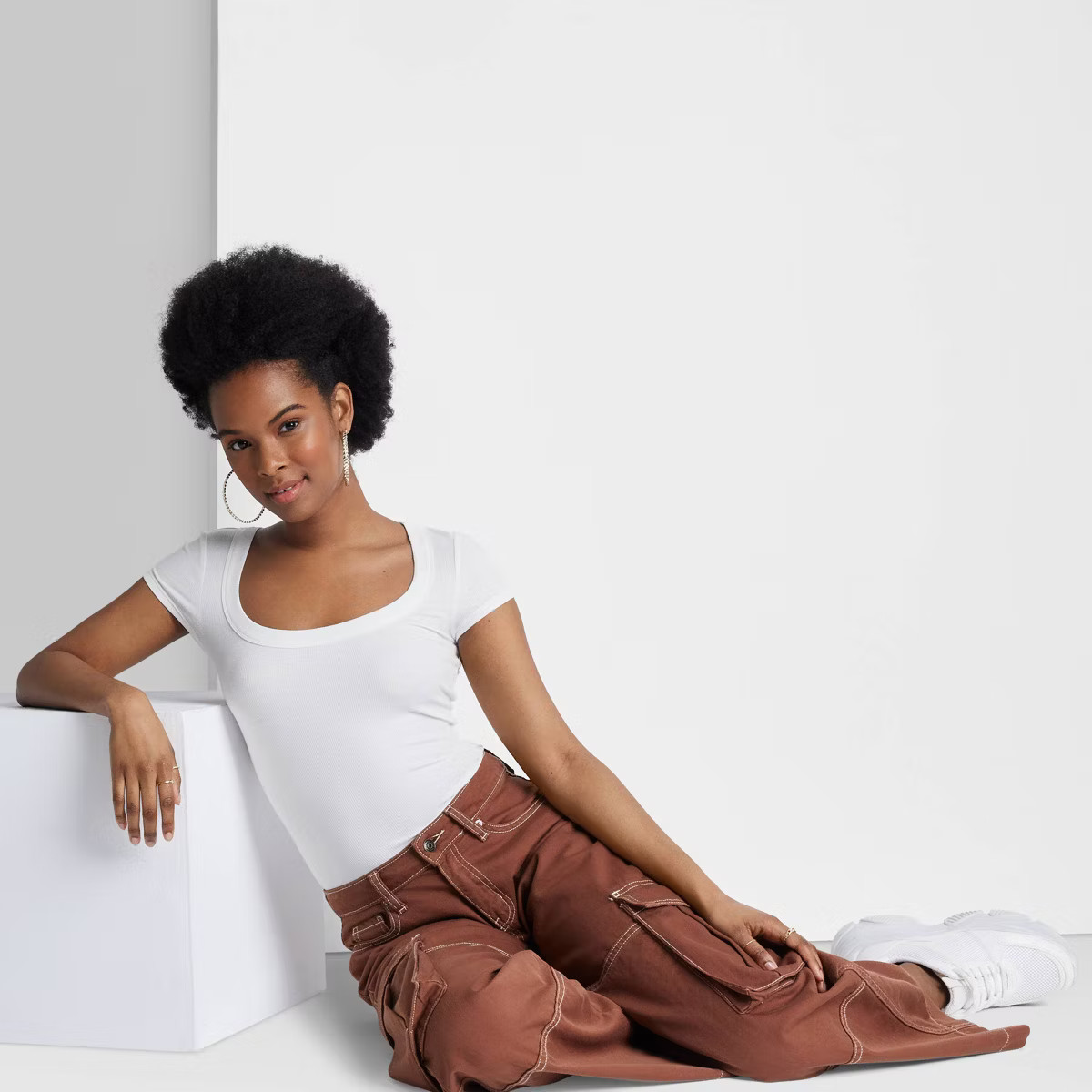 Women's Short Sleeve Rib Scoop Neck T-Shirt - Wild Fable™ | Target