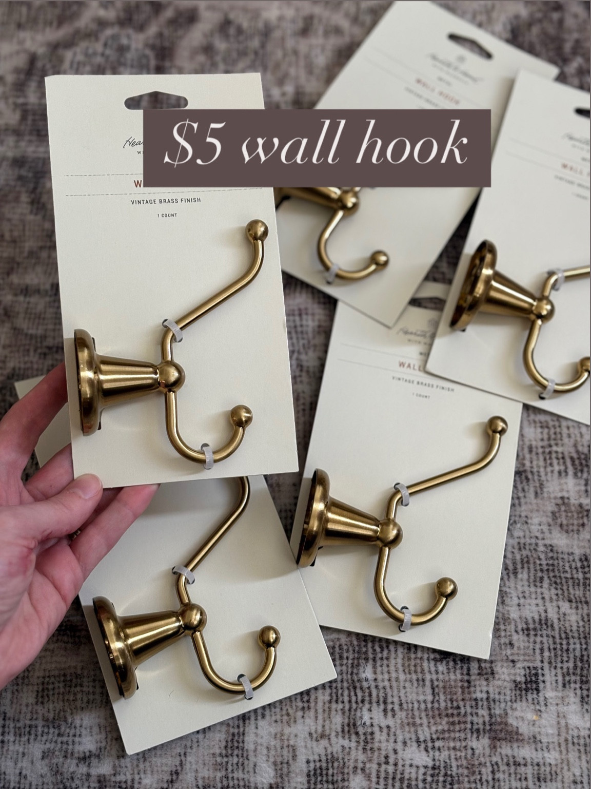 $5 wall hook!? Yes please! Better believe I snatched up a bunch of these for our bathroom and laundry remodels 😍

Target finds, magnolia hearth and hand, vintage brushed brass finish, bath remodel, laundry room, coat hook, towel hook, vintage style, budget remodel, expensive taste for less

#LTKFindsUnder100 #LTKFindsUnder50 #LTKHome
