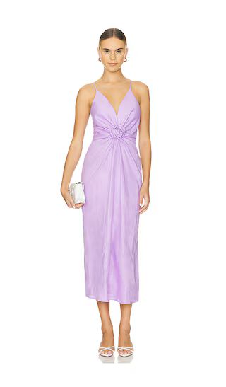 Adina Dress in Linen Lilac | Revolve Clothing (Global)