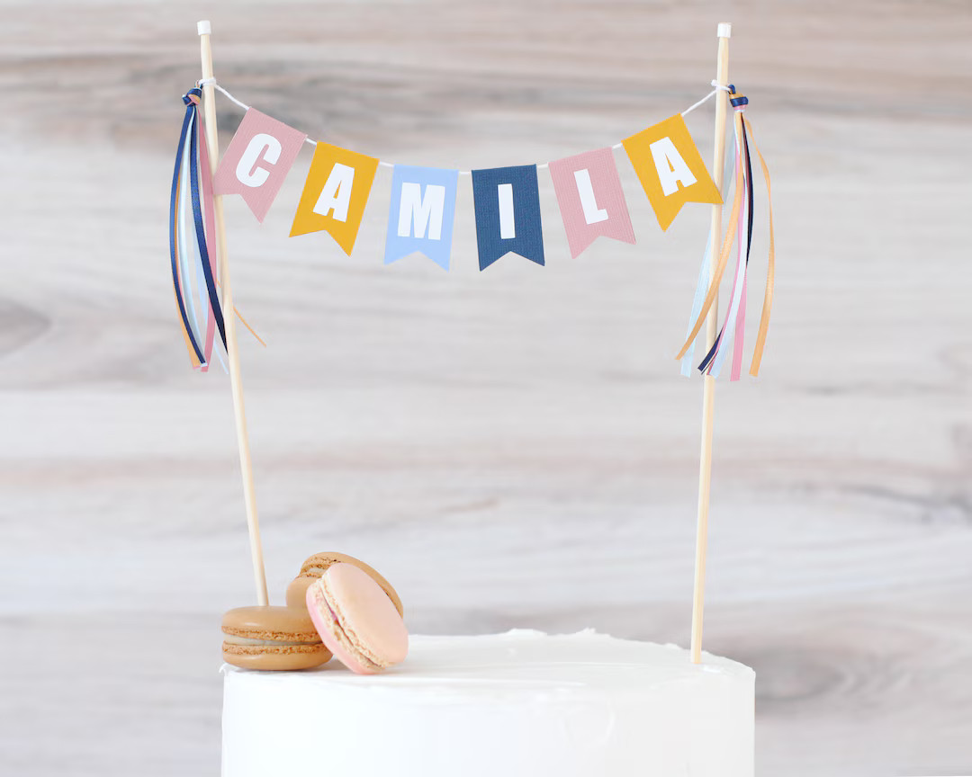 Boho Rainbow Party Cake Topper Muted Rainbow Cake Topper Earthy Color Party Decor Gender Neutral ... | Etsy (US)