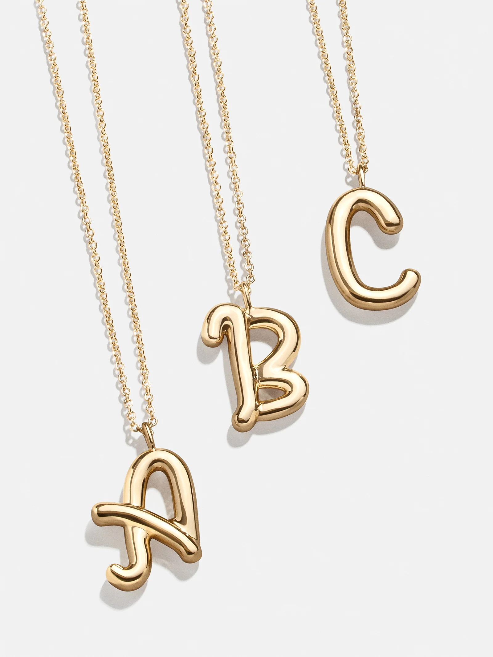 Bubble Script Initial Necklace - Gold | BaubleBar (US)