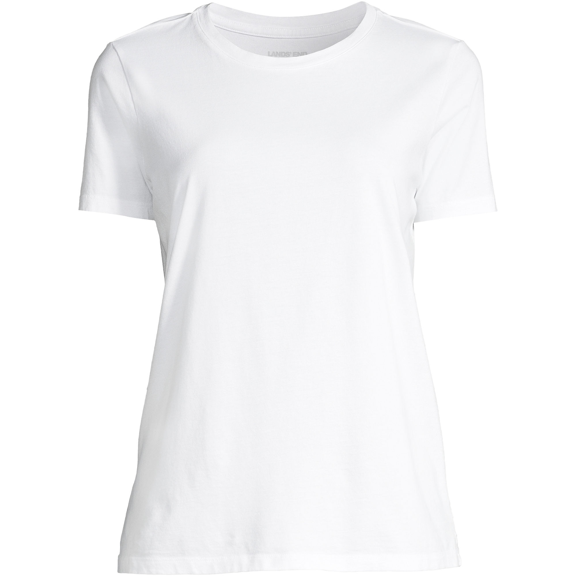 Women's Relaxed Supima Cotton Crew Neck T-Shirt | Lands' End (US)