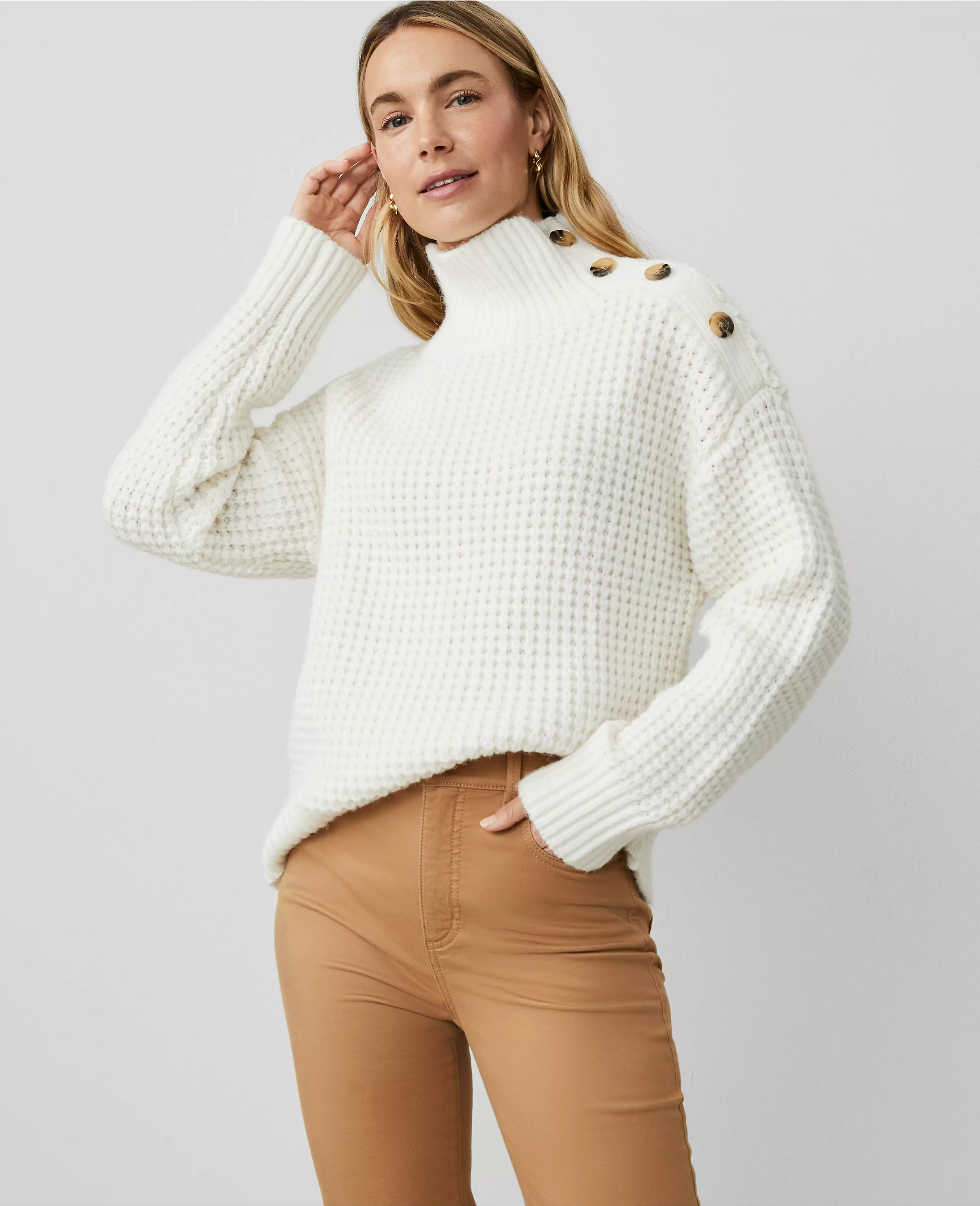Waffle Stitch Sweater | Ann Taylor (US)