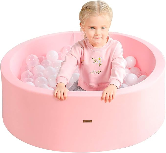 TRENDBOX Memory Foam Ball Pit NOT Include Balls Sponge Indoor Round Ball Pit for Toddler Children... | Amazon (US)
