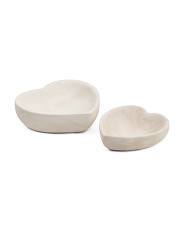 Set Of 2 Wood Heart Bowls | TJ Maxx