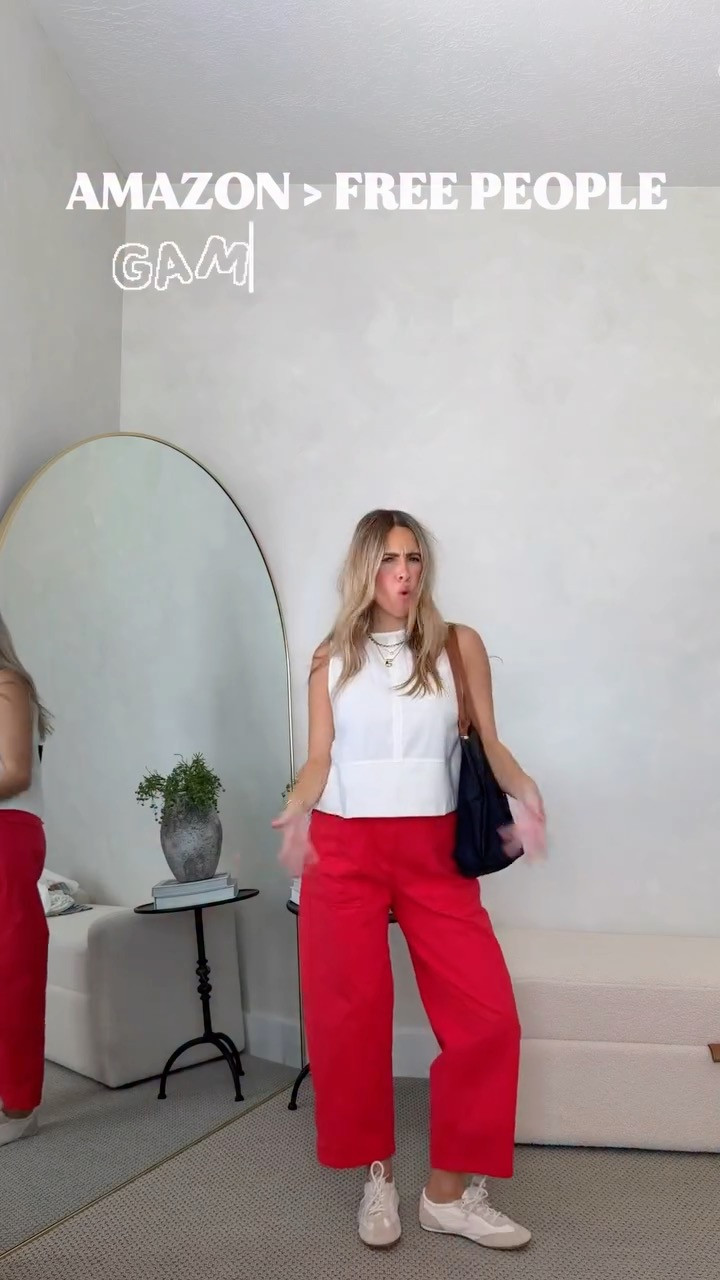 Amazon > free people ootd! What I’m wearing to the local football game!! Amazon fashion finds. Amazon ootd. Affordable fall fashion finds. Amazon free people look for less. Affordable free people fashion. Red pants for fall.

#LTKgrwm #LTKootd #LTKSeasonal
