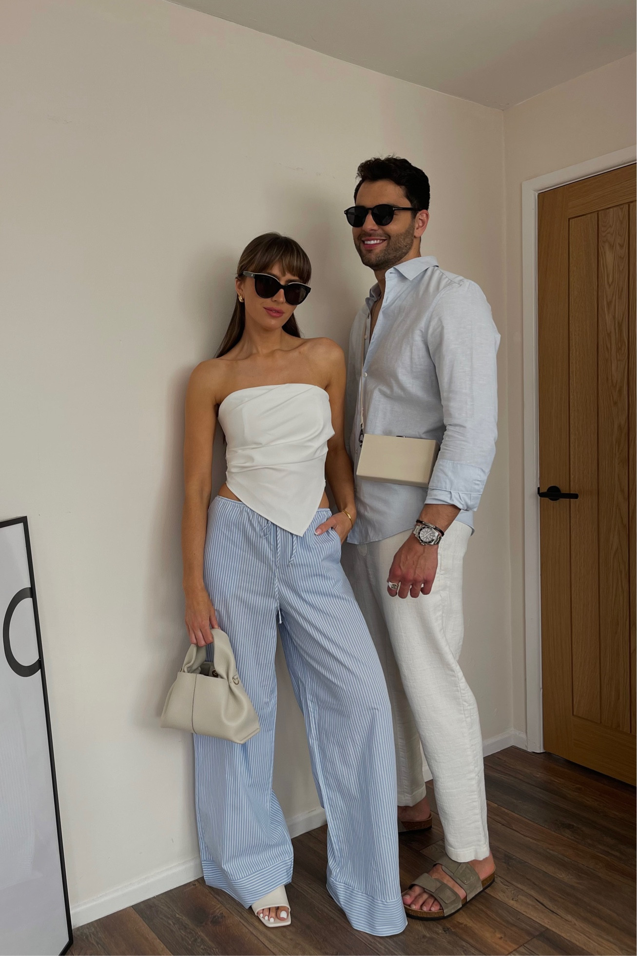 His & hers spring outfit inspo 

Linen shirt, linen trousers, pinstriped trousers, sandals, tube top, bandeau top, asymmetric top, white heeled sandals, mules, flats, leather white bag, cateye sunglasses, summer outfits ideas, menswear, crossbody bag, holiday looks, mango, Abercrombie, Uniqlo, PLT, cos, Birkenstocks, couples fits 

#LTKeurope #LTKfit #LTKSeasonal