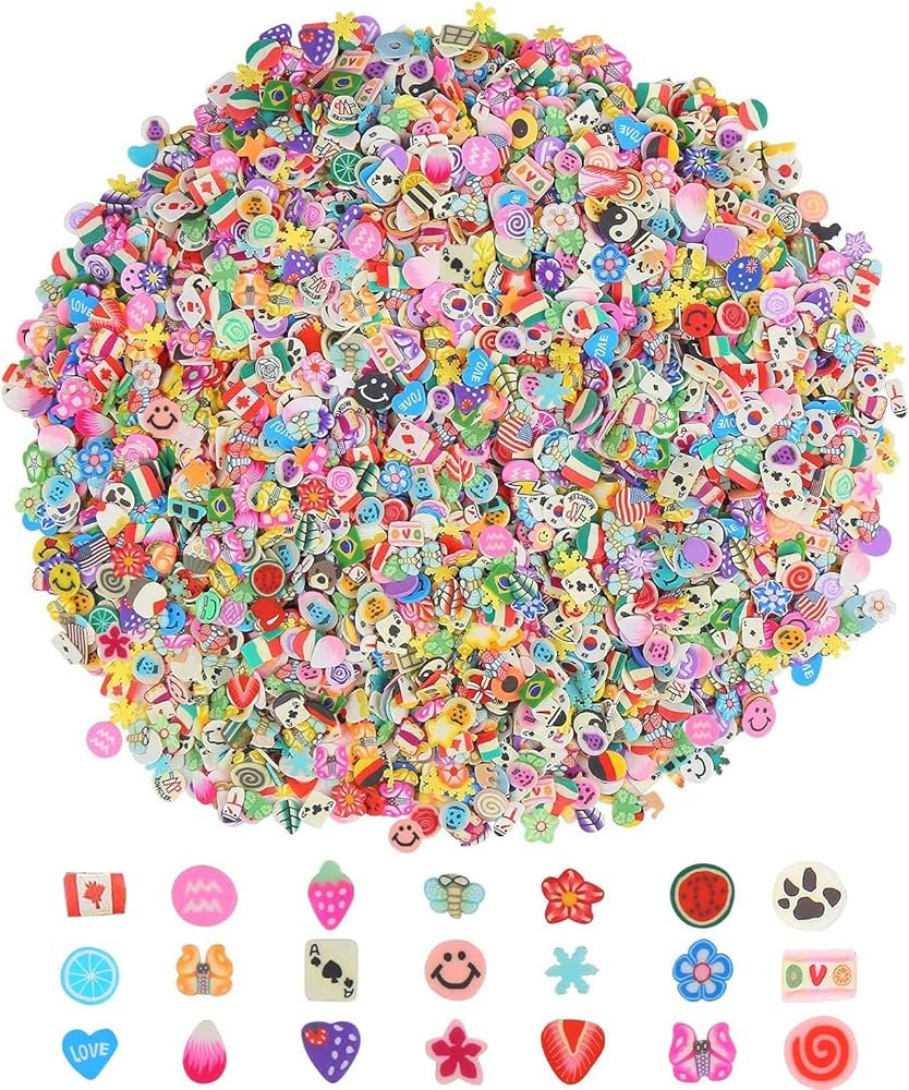 CCINEE Nail Art 3D Assorted Fruit, Animal, Flower Polymer Clay Slices for Slime Craft - 4500PCS, ... | Amazon (CA)