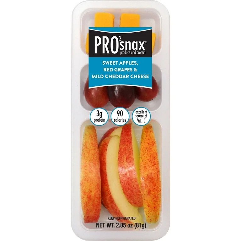 PRO2snax Sweet Apples, Red Grapes & Mild Cheddar Cheese, 2.85 oz | Walmart (US)