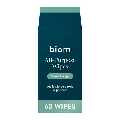 Biom Plant Based Refillable All Purpose Wipes - Santal Escape - 60ct | Target