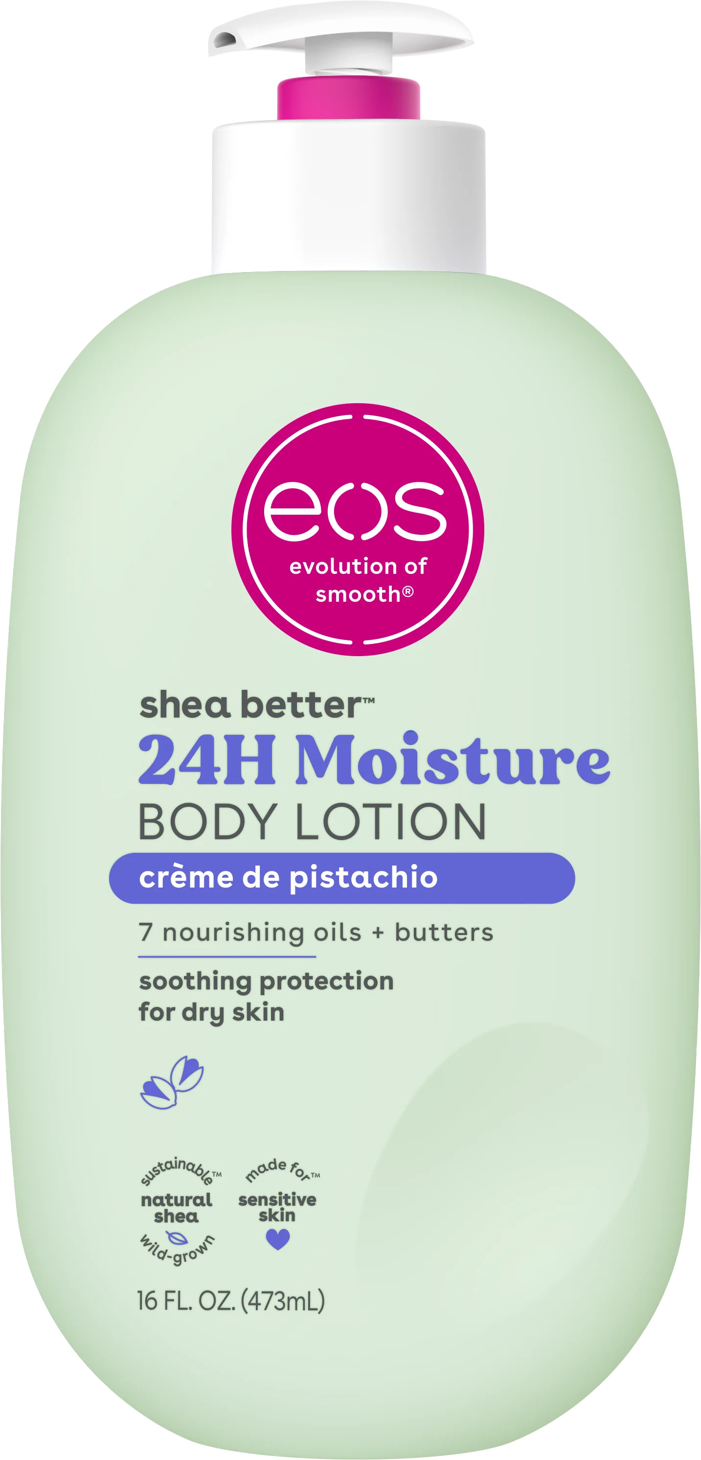 eos Shea Better Body Lotion- Creme de Pistachio, Soothes Dry Skin, 16 fl oz | Walmart (US)