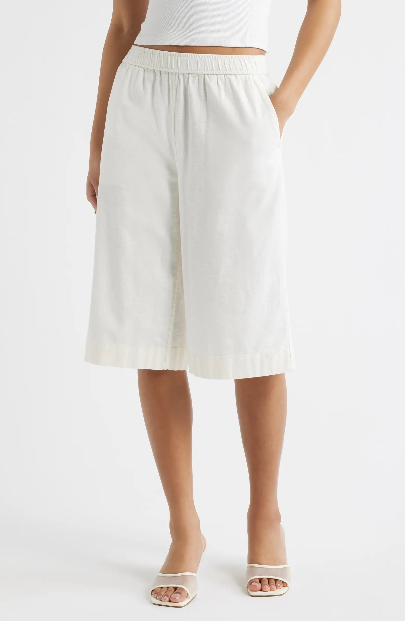Linen Blend Culottes | Nordstrom