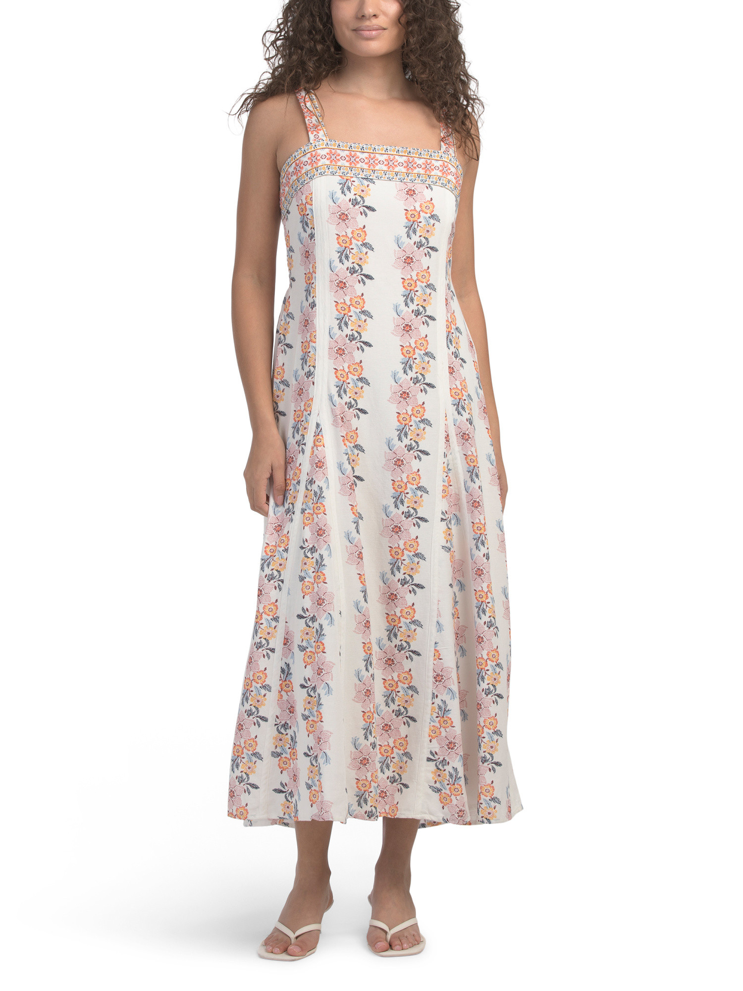 Sleeveless Cascading Floral Maxi Dress | TJ Maxx
