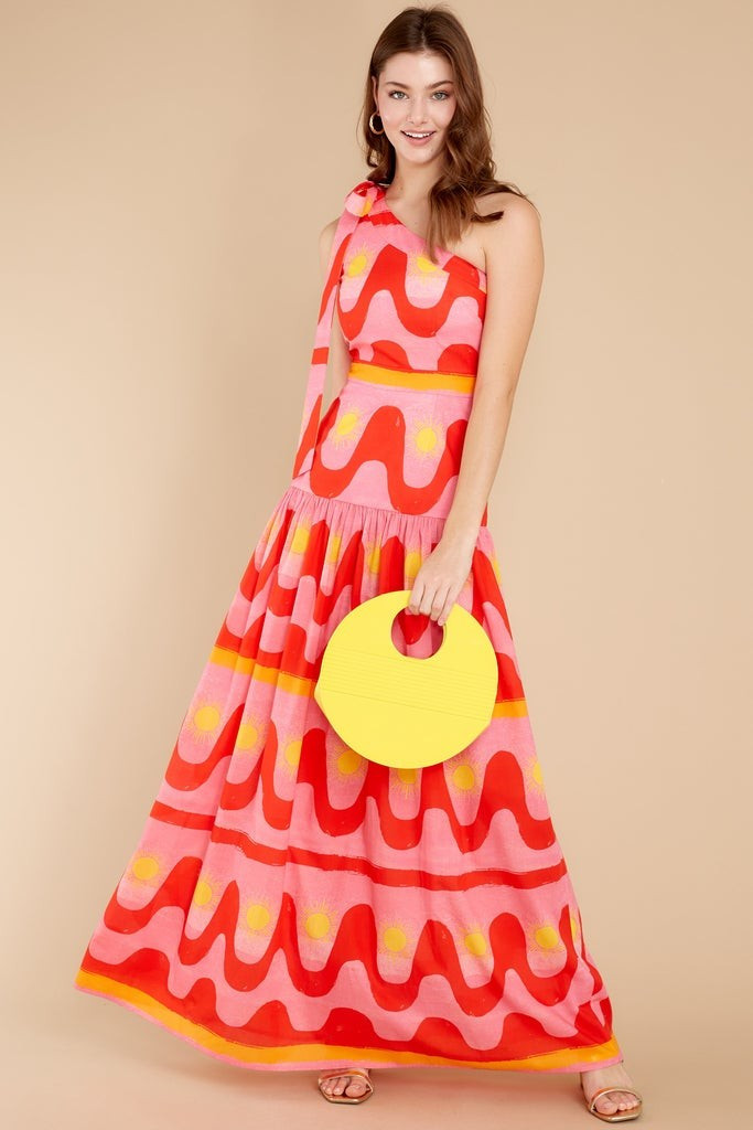 Palma Fuego Print Dress- Vacation Dress | Red Dress 